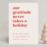 "Always Grateful" - Holiday Cards in Candy Cane by Louise Kay - Front