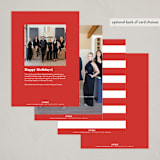 "Always Grateful" - Holiday Cards in Candy Cane by Louise Kay - Back of Card Options