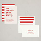 "Always Grateful" - Holiday Cards in Candy Cane by Louise Kay - Assembled