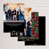 "Birds of a Feather" - Holiday Cards in Raven by Paper Sun Studio - Back of Card Options