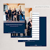 "Misty Pines" - Holiday Cards in Navy by Kelly Benson - Back of Card Options