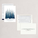 "Misty Pines" - Holiday Cards in Navy by Kelly Benson - Assembled