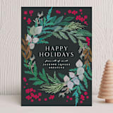 "holiday wreath" - Holiday Cards in Noir by Creo Study - Front