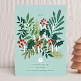 "Abundant peace on earth" - Holiday Cards in Mint by Yaling Hou Suzuki - Front