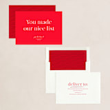 "Nice List Approved" - Holiday Cards in Ruby by Hudson meet Rose - Assembled
