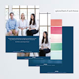 "Holiday Watercolor Stripes" - Holiday Cards in Navy by Shannon Chen of Four Wet Feet Studio - Back of Card