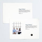 "Holiday Watercolor Stripes" - Holiday Cards in Navy by Shannon Chen of Four Wet Feet Studio - Interior Options
