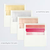 "Holiday Watercolor Stripes" - Holiday Cards in Navy by Shannon Chen of Four Wet Feet Studio - Envelope Liners