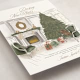 "New Halls" - Holiday Cards in Pine by Jenna Holcomb - Detail