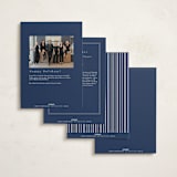 "Watercolor Tree" - Holiday Cards in Navy by Nicole Walsh - Back of Card Options