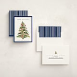"Watercolor Tree" - Holiday Cards in Navy by Nicole Walsh - Assembled