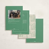"In the City" - Holiday Cards in Moss by Vera Lim - Back of Card Options