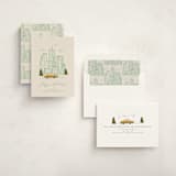 "In the City" - Holiday Cards in Moss by Vera Lim - Assembled
