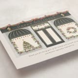 "Season’s Greetings Storefront" - Holiday Cards in Wreath by Ana de Sousa - Detail