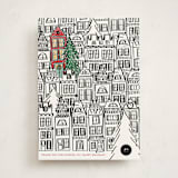 "Find Us Buildings" - Holiday Cards in Ink by Caroline Harberd - Front