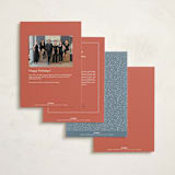"Quaint Town Square" - Holiday Cards in Cherry by Becky Nimoy - Back of Card Options