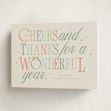 "Colorful Cheers" - Holiday Cards in Taffy by Hannah Williams - Folded Card