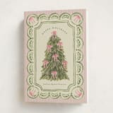 "Holiday Bow tree" - Holiday Cards in Peony by Chris Griffith - Folded Card