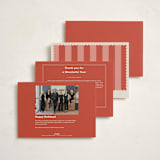 "Striped Stamp" - Holiday Cards in Candy Apple by Tamara Hilje - Back of Card Options