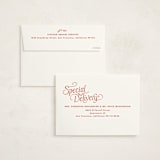 "Striped Stamp" - Holiday Cards in Candy Apple by Tamara Hilje - FREE Recipient Addressing