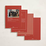 "Surround" - Holiday Cards in Cranberry by Jenna Holcomb - Back of Card Options