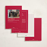 "Cardinal" - Holiday Cards in Holly Berry by Baumbirdy - Back of Card Options