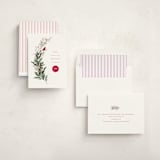 "Cardinal" - Holiday Cards in Holly Berry by Baumbirdy - Assembled