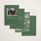 "Cozy Cottage Toile" - Holiday Cards in Cotswolds by Jackie Crawford - Back of Card Options