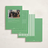 "Wreath With Bow" - Holiday Cards in Greenery by mo kelley - Back of Card Options