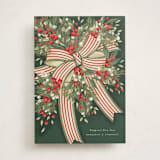"Ribbon Bouquet" - Holiday Cards in Forest by Jackie Crawford - Front