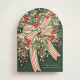 "Ribbon Bouquet" - Holiday Cards in Forest by Jackie Crawford - Front