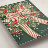 "Ribbon Bouquet" - Holiday Cards in Forest by Jackie Crawford - Detail