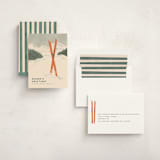 "Vintage Ski season" - Holiday Cards in Pine Needle by Creo Study - Assembled