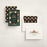 "Ornaments" - Holiday Cards in Pine by Elly - Assembled