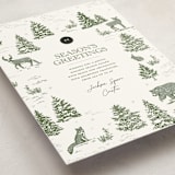 "Forest Animals" - Holiday Cards in Pine by Jenna Holcomb - Detail