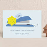 "Stapler with Bow" - Holiday Cards in Blueberry by Alexandra Cohn - Front