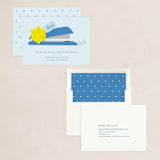 "Stapler with Bow" - Holiday Cards in Blueberry by Alexandra Cohn - Assembled