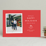 "Holiday Simplicity" - Holiday Cards in Cranberry by Jen Banks - Front