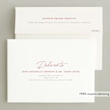 "Holiday Simplicity" - Holiday Cards in Cranberry by Jen Banks - FREE Recipient Addressing