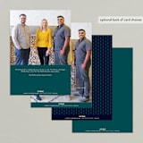 "Colorful joy" - Holiday Cards in Teal by Olivia Raufman - Back of Card