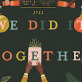 "We did it together" - Holiday Cards in Holly Berry by Sarah Knight - Detail