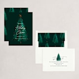 "brushy tree" - Holiday Cards in Evergreen by Rebecca Durflinger - Assembled