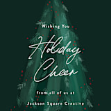 "brushy tree" - Holiday Cards in Evergreen by Rebecca Durflinger - Close-Up