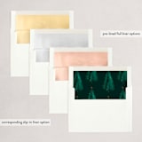 "brushy tree" - Holiday Cards in Evergreen by Rebecca Durflinger - Envelope Liners