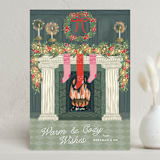 "Holiday Hearth" - Holiday Cards in Forest by Jackie Crawford - Front