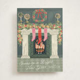 "Holiday Hearth" - Holiday Cards in Forest by Jackie Crawford - Front