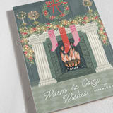 "Holiday Hearth" - Holiday Cards in Forest by Jackie Crawford - Detail