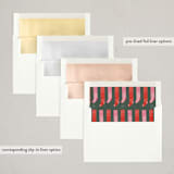 "Holiday Hearth" - Holiday Cards in Forest by Jackie Crawford - Envelope Liner Options