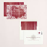 "Frosted Flurries" - Holiday Cards in Red Wood by Jill Means - Assembled