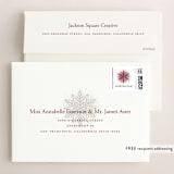 "Frosted Flurries" - Holiday Cards in Red Wood by Jill Means - FREE Recipient Addressing